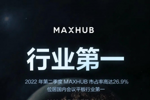 再創(chuàng)佳績(jī)!MAXHUB斬獲2022第二季度國內(nèi)會(huì)議平板行業(yè)市占率第一